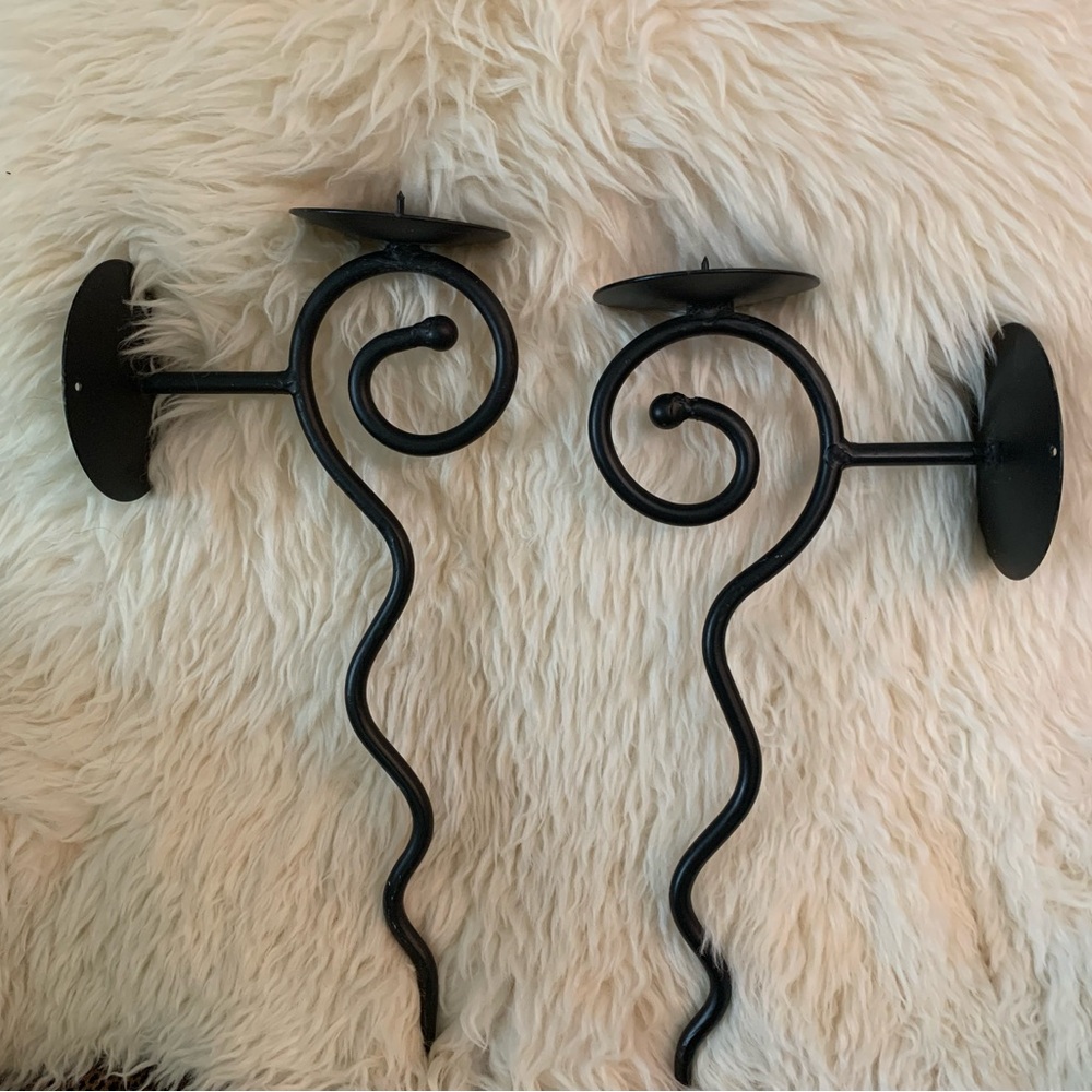 Candle Sconces -Black